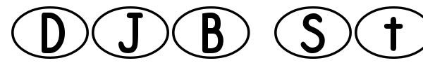 DJB Standardized Test Oval font preview